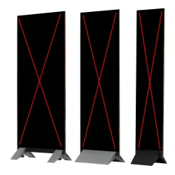 Piètement triangulaire - Alu. Noir-Stop Trottoir Altumis