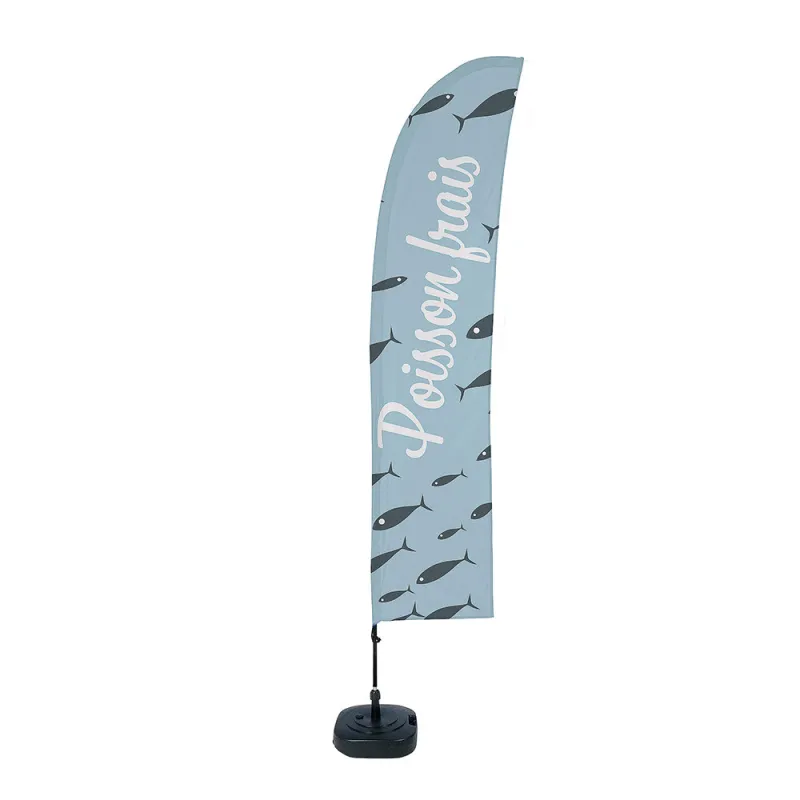 Beach flag - Set Wind - Poisson frais-Beach flag - Conception standard Altumis