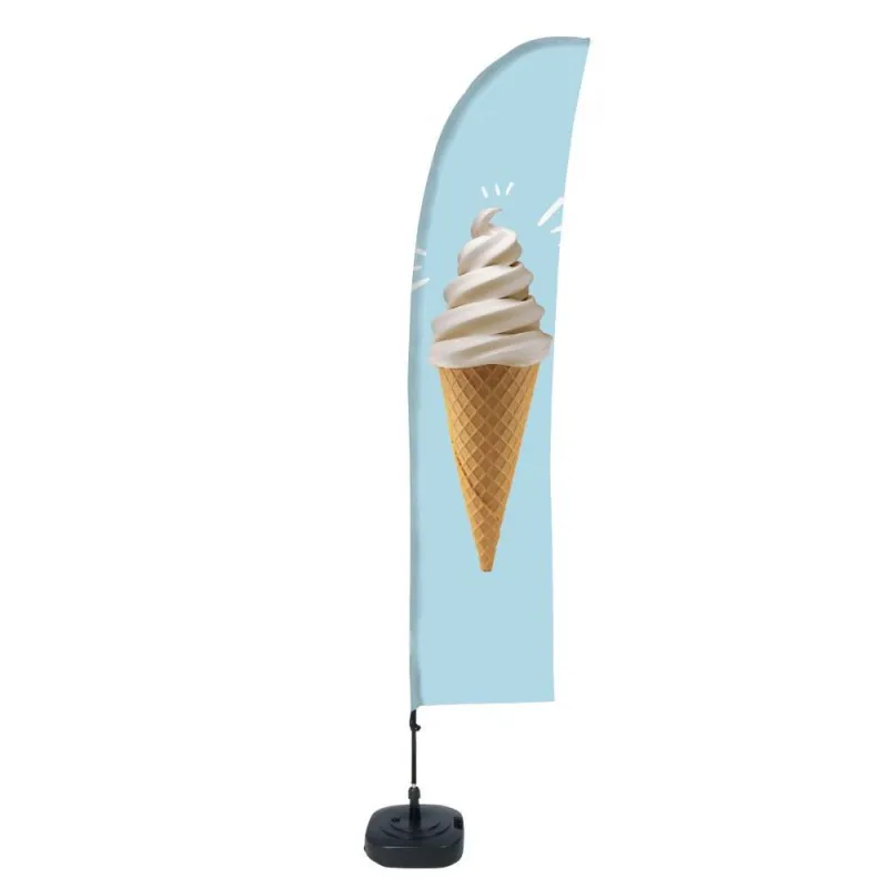 Beach flag - Set Wind - Ice cream-Beach flag - Conception standard Altumis