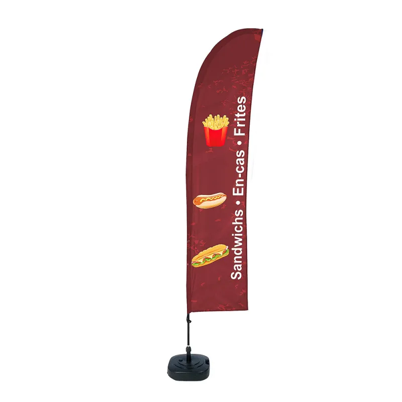Beach flag - Set Wind - Sandwichs - Frites-Beach flag - Conception standard Altumis