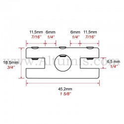 Support Double Panneau jusqu'à 10 mm (T10)