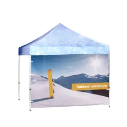 Tente Alu pliable - Toile murale - Avec impression-Tente publicitaire pliable personnalisée Altumis