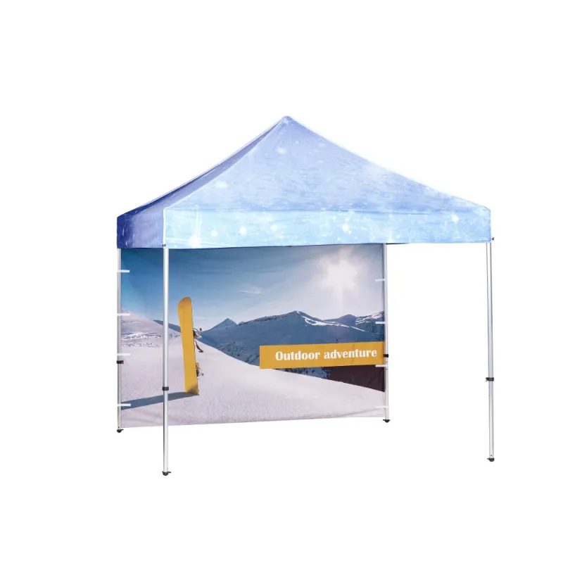 Tente Alu pliable - Toile murale - Avec impression-Tente publicitaire pliable personnalisée Altumis