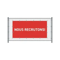 Toile avec Oeillets - Impression standard : Nous recrutons-Bâche tendue avec oeillets Altumis