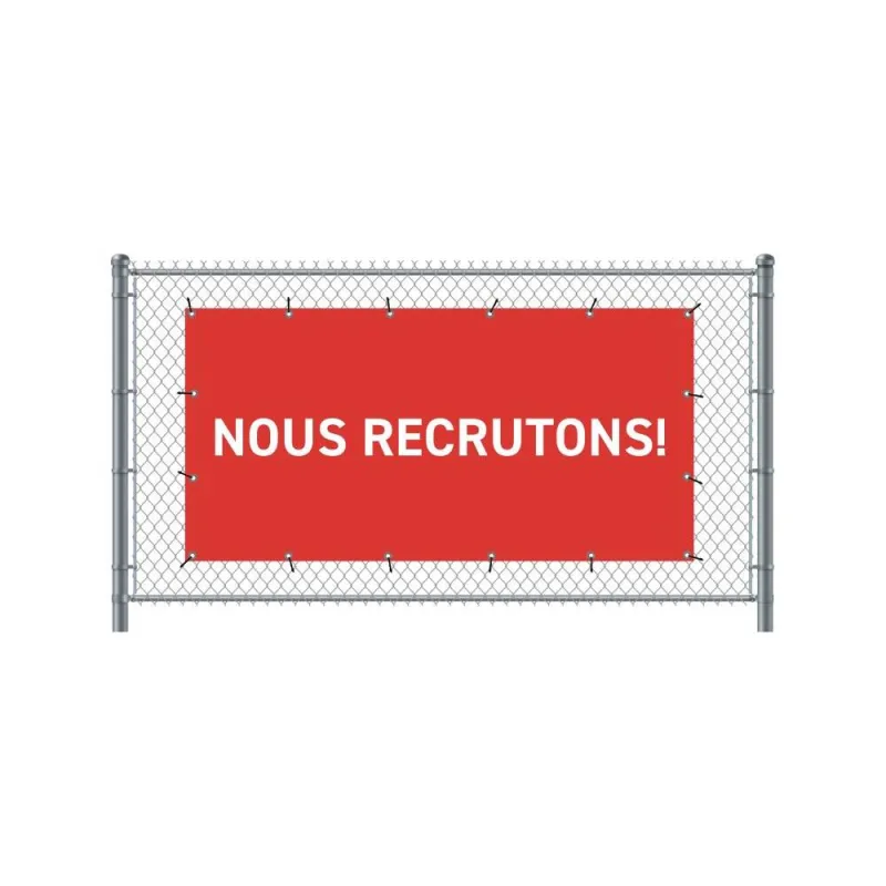 Toile avec Oeillets - Impression standard : Nous recrutons-Bâche tendue avec oeillets Altumis