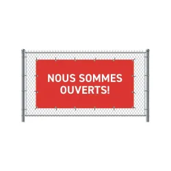 Toile avec Oeillets - Impression standard : Nous sommes ouverts-Bâche tendue avec oeillets Altumis