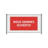 Toile avec Oeillets - Impression standard : Nous sommes ouverts-Bâche tendue avec oeillets Altumis
