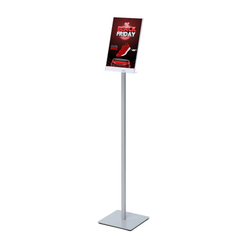 Poteau d'information sur pied - Slim droit-Supports pour Brochures Altumis
