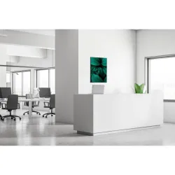toile tendue sur cadre Noir - Feuillage-Mur Déco : Conception standard Altumis