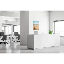 Toile tendue sur cadre Noir - Champ de Céréales-Mur Déco : Conception standard Altumis