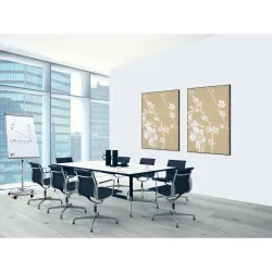 Toile tendue sur cadre Noir - Cerisier japonais-Mur Déco : Conception standard Altumis