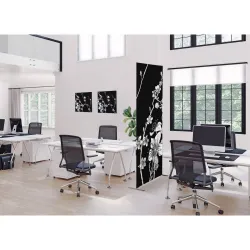 Toile tendue sur cadre Noir - Cerisier japonais-Mur Déco : Conception standard Altumis
