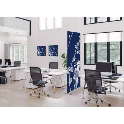 Toile tendue sur cadre Noir - Cerisier japonais-Mur Déco : Conception standard Altumis