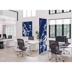 Toile tendue sur cadre Noir - Cerisier japonais-Mur Déco : Conception standard Altumis