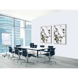 Toile tendue sur cadre Noir - Cerisier japonais-Mur Déco : Conception standard Altumis