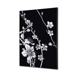 Toile tendue sur cadre Noir - Cerisier japonais-Mur Déco : Conception standard Altumis