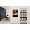 Toile tendue sur cadre Noir - Coucher de Soleil - Palmiers-Mur Déco : Conception standard Altumis