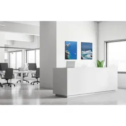 Toile tendue sur cadre Noir - Roches Marines-Mur Déco : Conception standard Altumis