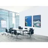 Toile tendue sur cadre Noir - Vagues de Mer-Mur Déco : Conception standard Altumis