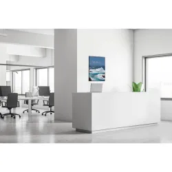 Toile tendue sur cadre Noir - Vagues de Mer-Mur Déco : Conception standard Altumis