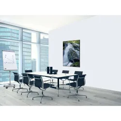 Toile tendue sur cadre Noir - Forêt et Cascade-Mur Déco : Conception standard Altumis