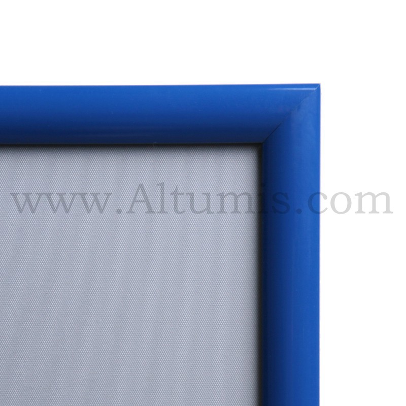 Cadre Clic-Clac d'affichage - Profil 25mm Bleu RAL 5010