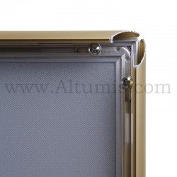Cadre Clic-Clac d'affichage - Profil 25mm Gold. Angle à 90°