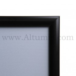 25mm Black RAL9005 Snap frame profile
