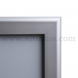 Cadre Clic-Clac d'affichage - Profil 44mm. Angle à 90°. Profil Aluminium avec anodisation incolore