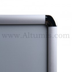 Cadre Clic-Clac d'affichage - Profil 25mm avec angle arrondi. Profil Aluminium