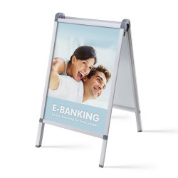 Stop-trottoir chevalet PRIME pour l'affichage. Facile à installer. Altumis