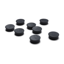 Aimant Diamètre 20mm Pack 8 pièces. Noir. Altumis.