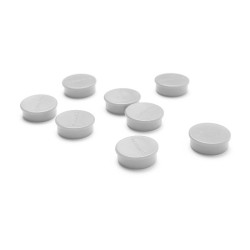 Aimant Diamètre 20mm Pack 8 pièces. Blanc. Altumis.