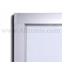 Vitrine d'affichage d'intérieur Slim fond magnétique. Profil aluminium