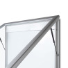 Vitrine d'affichage d'extérieur standard : Fronton lumineux. Porte battante en verre trempé 4mm. Altumis