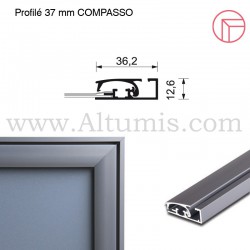 Cadre Clic-Clac d'affichage - Profil 37mm en aluminium avec anodisation