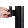 Barrière ceinture sur poteaux noir. Ceinture Noir. Altumis