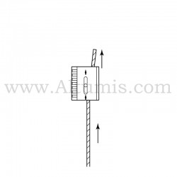 kit câble de suspension FC15 avec câble embout boucle. Installation 01. FitCable