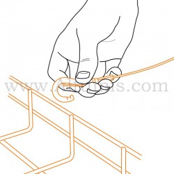 Kit câble de suspension Smart avec embout câble crochet et support crochet cadre. Installation 1/2 crochet. FitCable