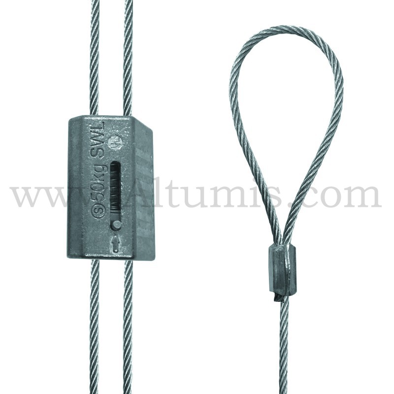 Kit câble de suspension FC50 avec câble embout boucle. FitCable