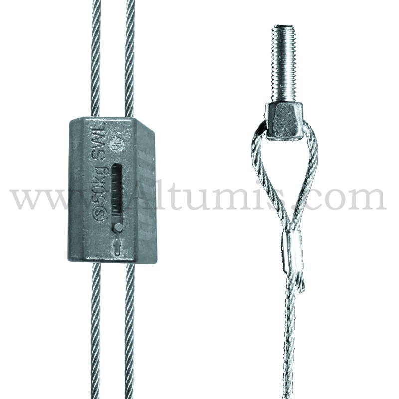Kit câble de suspension FC50 avec câble embout M6. FitCable