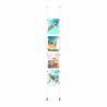 Colonne A4 Vertical pour l'affichage vitrine - Kit câble Sol-Plafond. Altumis