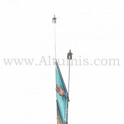Colonne porte-affiche A4 Vertical / Kit câble Sol-Plafond