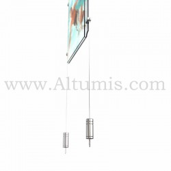 Colonne porte-affiche A4 Vertical / Kit câble Sol Plafond - Altumis