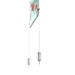 Colonne A4 Vertical pour l'affichage vitrine - Kit câble Sol-Plafond. Altumis fabricant