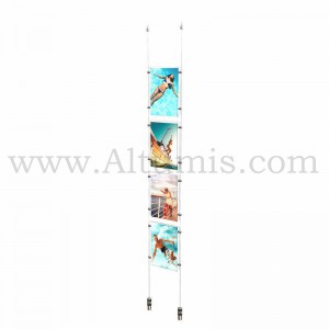 Colonne porte-affiche A4 Vertical / Kit câble suspendu Lest - Altumis