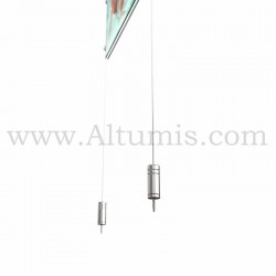 Colonne porte-affiche A4 Horizontal / Kit câble suspendu Sol-Plafond. Diamètre 1,5 mm