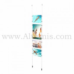 Colonne porte-affiche Mixte / Kit câble suspendu Sol-Plafond - Altumis