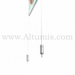 Colonne porte-affiche Mixte / Kit câble suspendu Sol-Plafond - Diamètre câble 1,5 mm