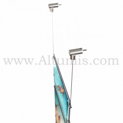 Colonne porte-affiche Mixte / Kit câble suspendu Mural - Diamètre 1,5 mm. Altumis